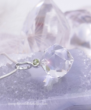Erzengel Metatron Kristall, Bergkristall mit Peridot Anhänger - Licht, Klarheit, Wunscherfüllung