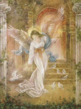 Engel des Lichts - ENGLISCHER TEXT, Engelbilder Doppelkarte