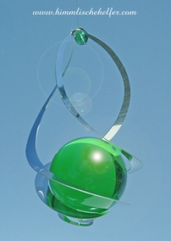 Windspiel Wirbel  mit Energiekugel, grün - Erzengel Raphael: Heilsein